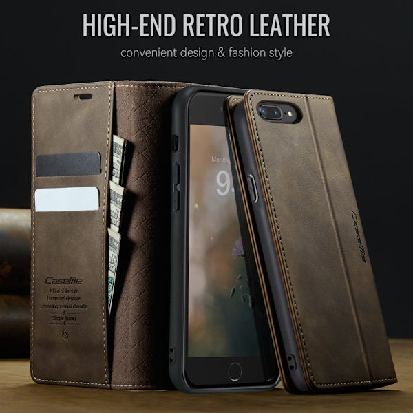CASEME 033 Mobilskal för iPhone 7 Plus/8 Plus/6 Plus - Kaffe