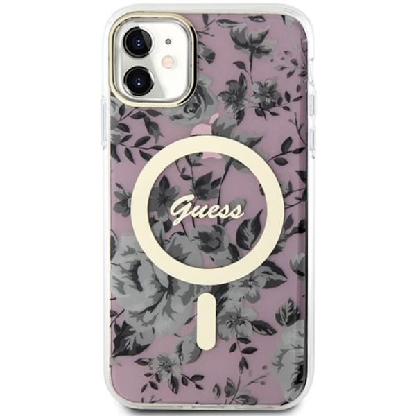 Guess iPhone 11/XR Mobilskal Magsafe Flower - Rosa