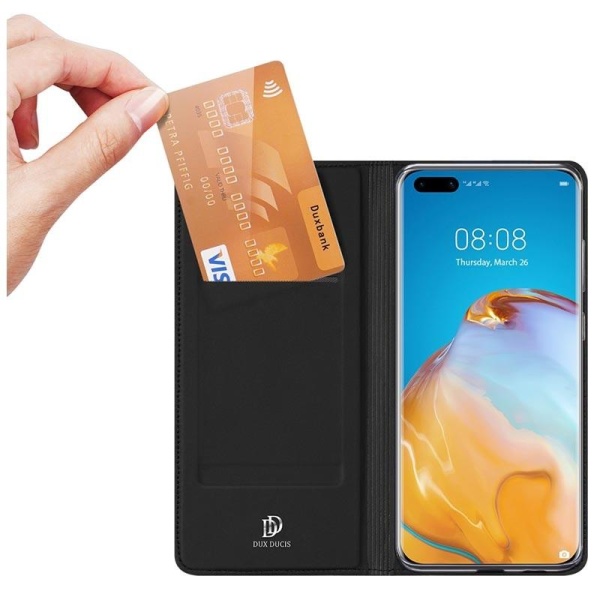 Dux Ducis lompakkokotelo Huawei P40 Pro - Musta Black