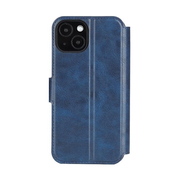 BOOM iPhone 14 Plus Plånboksfodral Calfskin - Blå Blå