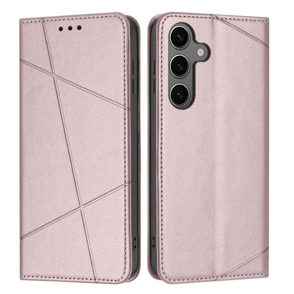 Plånboksfodral för Samsung Galaxy S26 Plus Konstläder Stativ - Roséguld