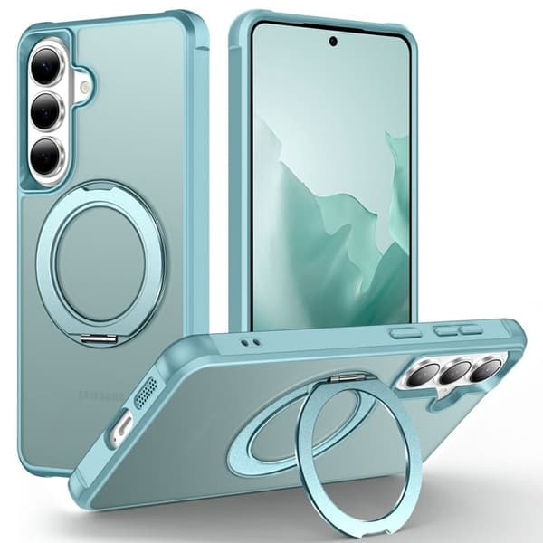 Mobilskal för Samsung Galaxy S26 Plus Magnetiskt Kickstand TPU + PC - Ljusblå