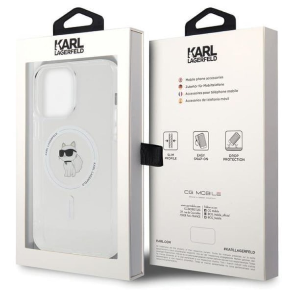 Karl Lagerfeld iPhone 15 Pro mobiltaske Magsafe IML - Gennemsigtig