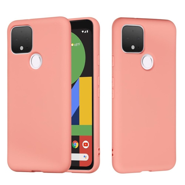 Flydende silikone mobilcover Google Pixel 4a 5G - Pink Pink