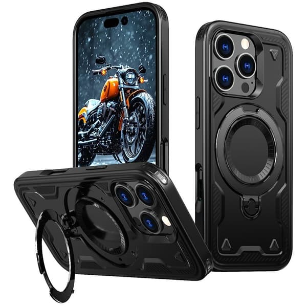 iPhone 16 Pro Max Skal Plast Militärt Skydd - Svart