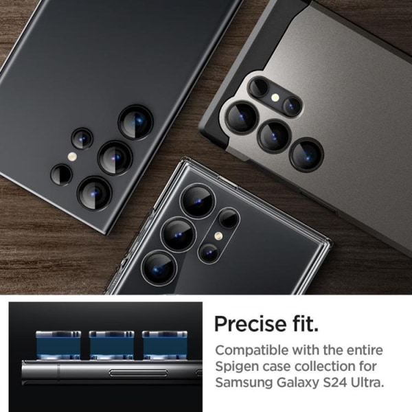 [2-Pack] Spigen Galaxy S24 Ultra Kameralinsskydd Härdat glas EZ-