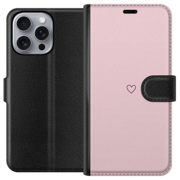 Plånboksfodral till Apple iPhone 16 Pro Max med Litet Hjärta
