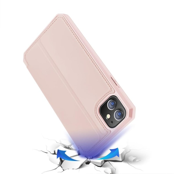 Dux Ducis automaattisesti imeytyvä nahkainen lompakkokotelo iPhone 12 Mini - Ro