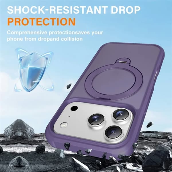 Mobilskal till iPhone 17 Pro MagSafe Kickstand TPU + PC - Lila Lila