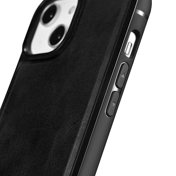 iCarer iPhone 14 Pro Max Skal Äkta Läder - Svart Svart