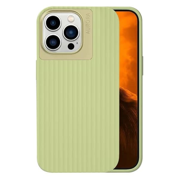 Mobilskal till iPhone 14 Pro Max Aurora Stripes - Grön
