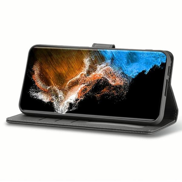 LC.IMEEKE Samsung Galaxy S24+ Plånboksfodral Konstläder - Svart