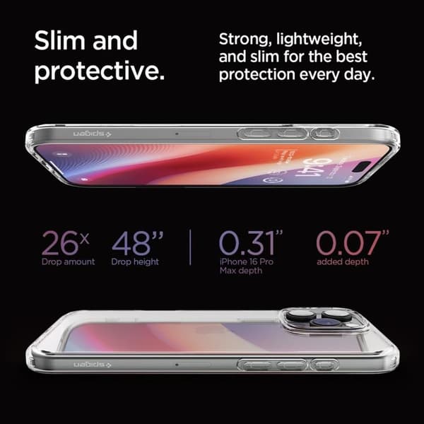 Spigen Mobilskal till iPhone 16 Pro Max Ultra Hybrid - Crystal Clear Transparent