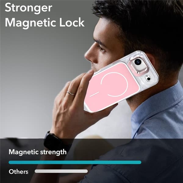 Mobilskal till iPhone Air MagSafe Lens Kickstand TPU + PC - Rosa Rosa