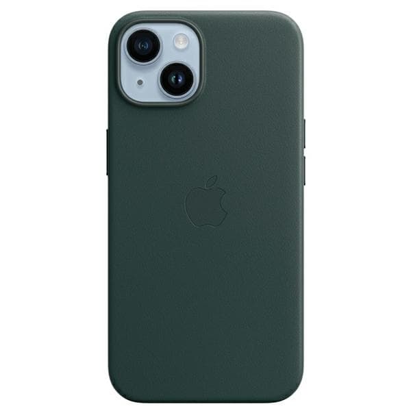 Apple Telefontaske til iPhone 14 Plus/15 Plus MagSafe Læder - Skovgrøn