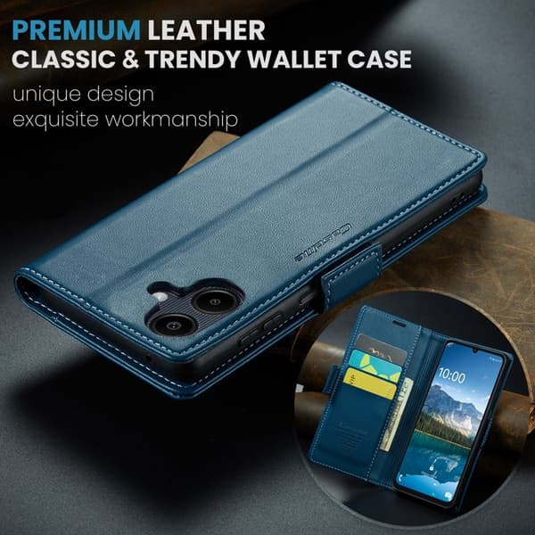 CASEME Plånboksfodral Konstläder för Samsung Galaxy A06 4G - Blå