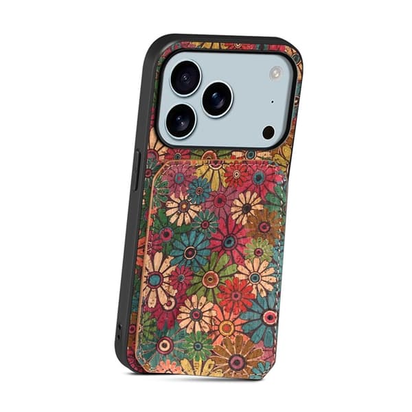 Mobilskal till iPhone 17 Pro Korthållare Blommor - Vår / Grön Grön