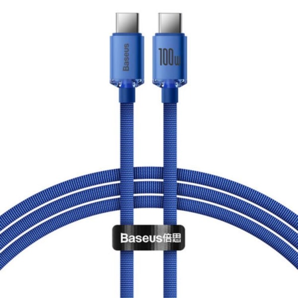 Baseus USB-C Till USB-C 100W 1.2m - Blå Blå