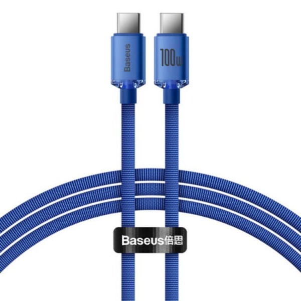 Baseus USB-C - USB-C 100 W 1,2 m - Sininen Blue