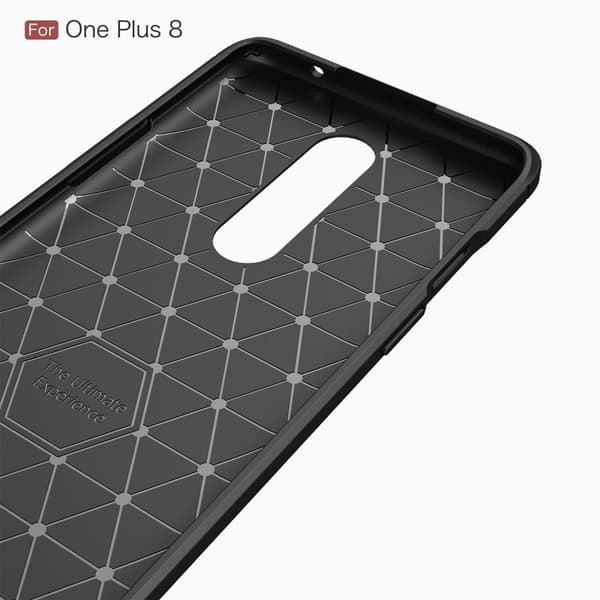 Carbon Fibre Skal OnePlus 8 - Blå Blå