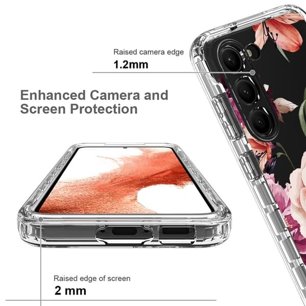 Galaxy S23 Plus Skal Pattern Printing - Lila Flower Lila