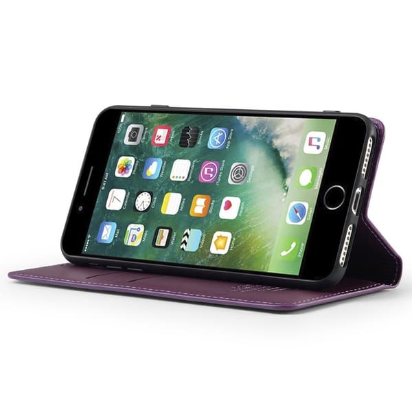 LC.IMEEKE L1 Series iPhone 8 Plus Plånboksfodral Konstläder - Lila