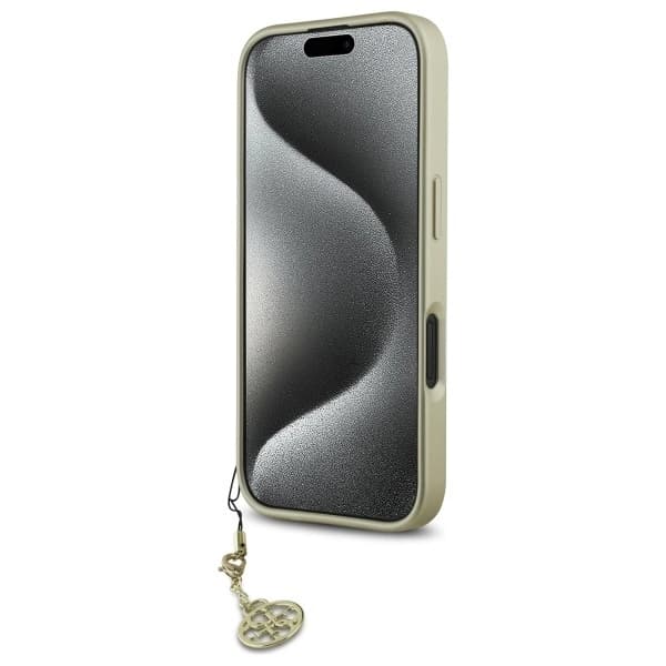 Guess Mobilskal till iPhone 16 4G Charms Collection - Svart Black