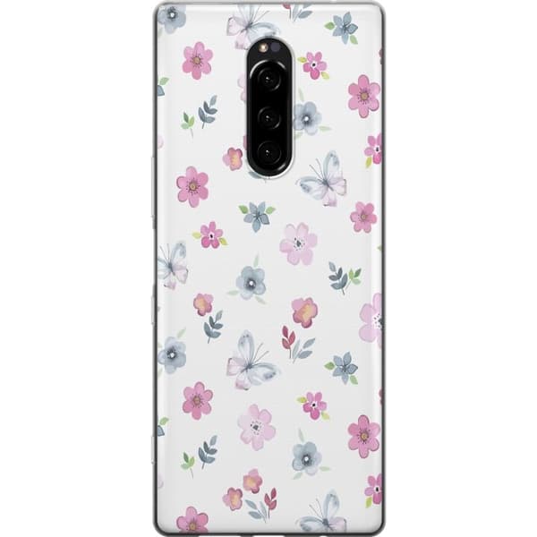 Mobilcover til Sony Xperia 1 med Blomster og sommerfugle