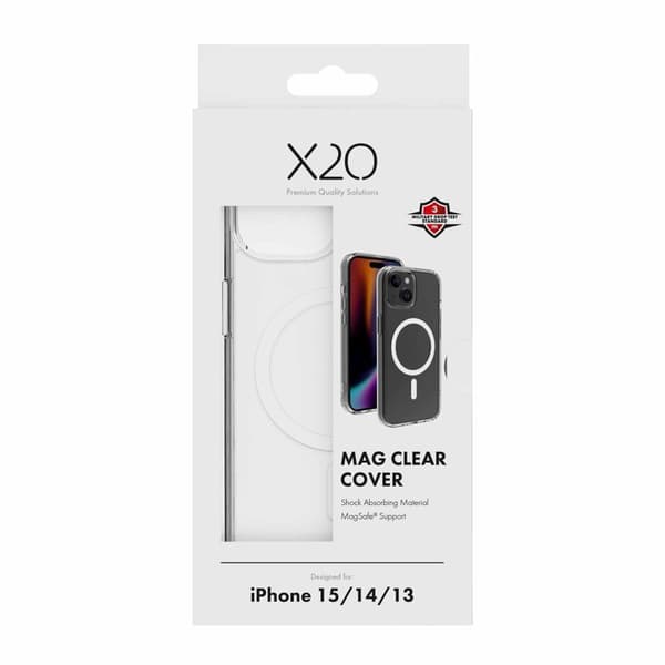 X2O Mag Clear Skal Apple iPhone 15/14/13 Klar