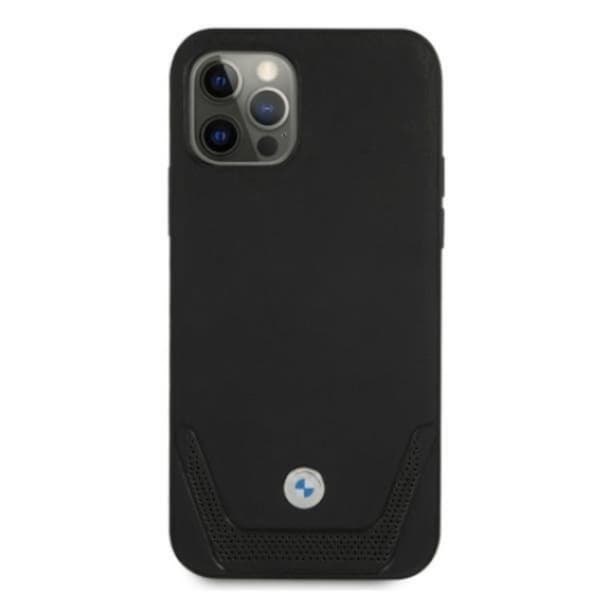 BMW iPhone 12/12 Pro Kuori Nahka - Musta Black