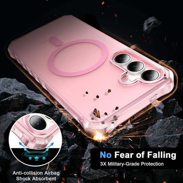 Mobilskal för Samsung Galaxy S26 Plus Magnetiskt PC + TPU - Rosa