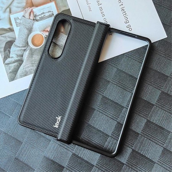 IMAK Galaxy Z Fold 4 Cover Ruiyi Carbon Fiber - Sort