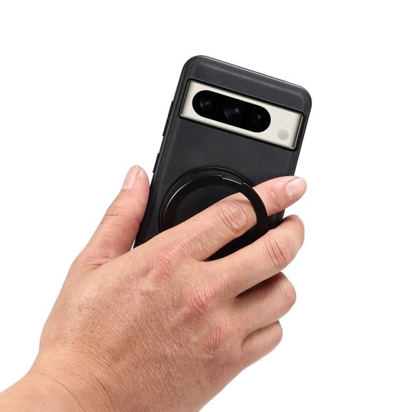 DENIOR Google Pixel 8 Pro Magnetiskt Fodral Konstläder Svart