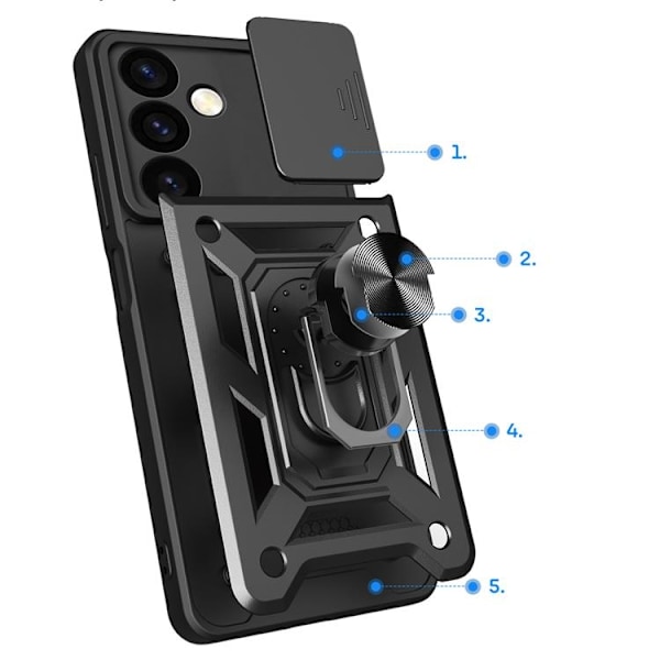 Galaxy S24 Plus Mobilskal Hybrid Armor Camshield - Blå