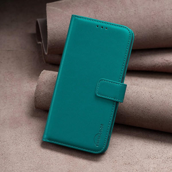 BINFEN COLOR BF17 för Xiaomi 14T Plånboksfodral Konstläder - Grön