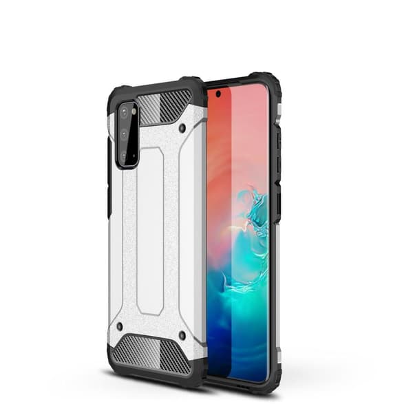 Armor Guard Skal för Galaxy S20 Plus - Silver Silver
