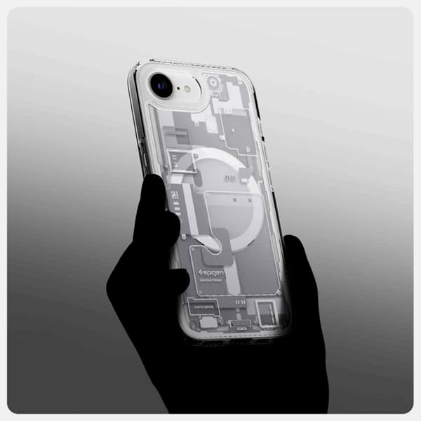 Spigen telefontaske til iPhone 16e Magsafe Ultra Hybrid - Zero One Hvid Vit