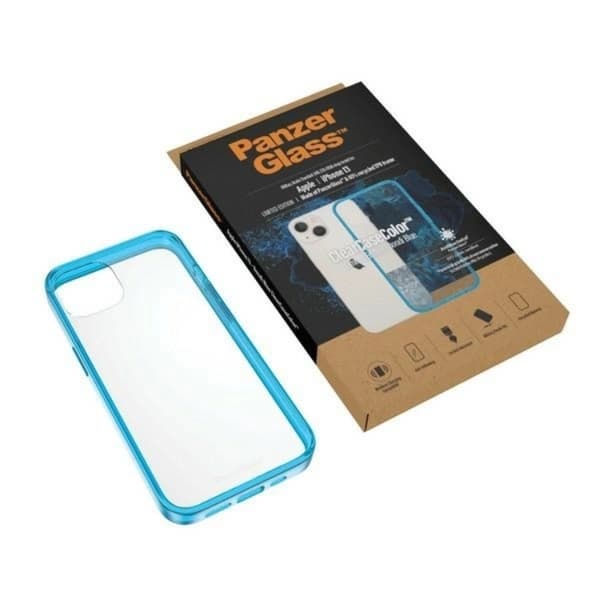 PanzerGlass Mobilskal till iPhone 13/14/15 Antibacterial - Transparent/Blå