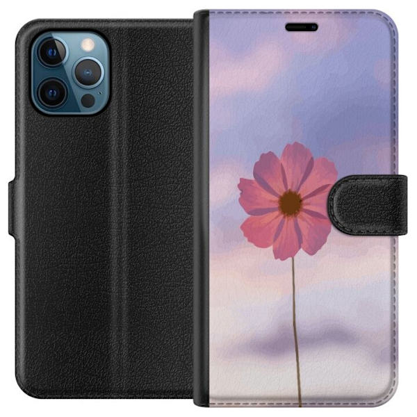 Plånboksfodral till Apple iPhone 12 Pro med Rosa blomma