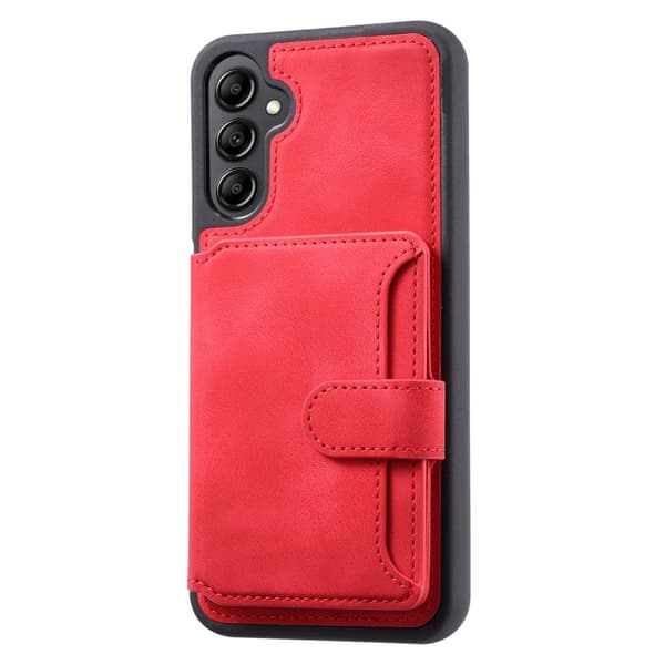 Plånboksfodral för Samsung Galaxy S26 Plus TPU + Äkta läder - Röd