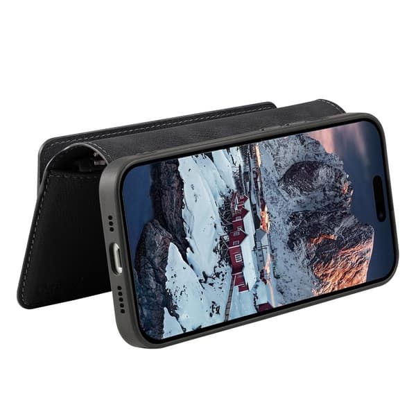 CASENEO MW-02 iPhone 17 Pro Max Plånboksfodral Konstläder - Svart Svart