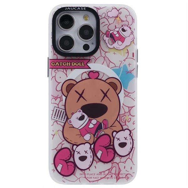 JAUCASE Mobilskal till iPhone 14 Pro Max MagSafe - Puppet Bear Vit