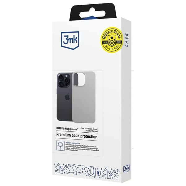3MK Mobilskal till iPhone 16 Pro MagSafe Silikon Hardy - Titan