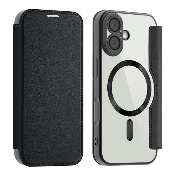 AMORUS iPhone 17 Plånboksfodral MagSafe RFID-Skydd - Svart Svart