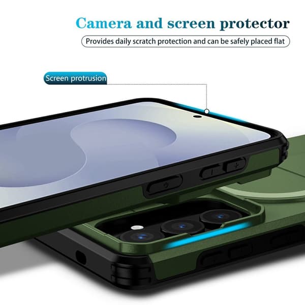 Mobilskal för Samsung Galaxy S26 Plus Magnetiskt Kickstand - Grön