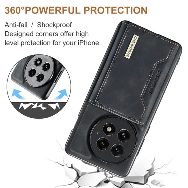 DG.MING M2 Series Mobilskal till OnePlus 13 PU PC TPU - Svart