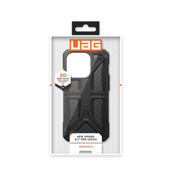 UAG iPhone 15 Pro Mobile Cover Monarch - hiilikuitu
