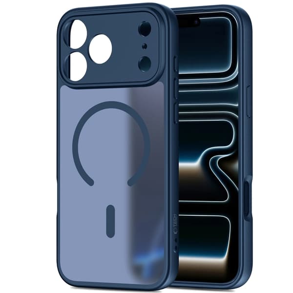 Tech-Protect Telefontaske til iPhone 17 Pro Magsafe Basic - Mørkeblå Blå