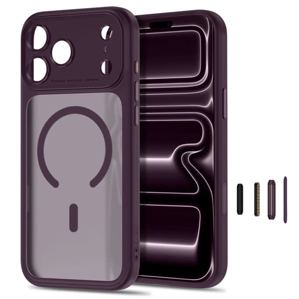 Tech-Protect Mobilskal För iPhone 18 Pro Magsafe Magpeak - Matte Burgundy