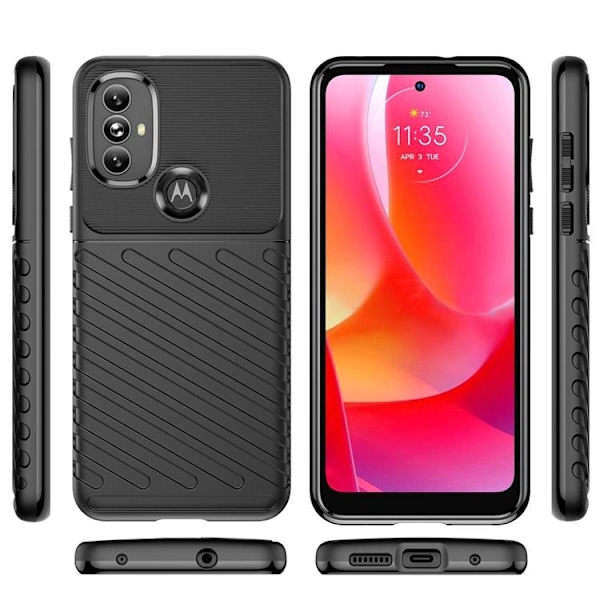 Thunder Flexible Armored Skal Motorola Moto G Power (2022) - Svart